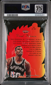 1996-97 Flair Showcase Hot Shots David Robinson #15 Die-Cut Insert PSA 8 Spurs